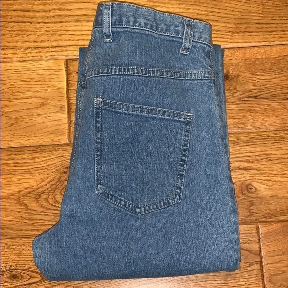 Christopher & banks Light wash high waist straight boot cut stretch jeans size 2